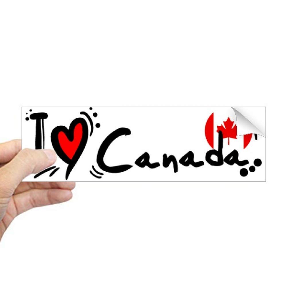 Autocollant Canada I Love Canada pour fenêtre et vitrage de voiture