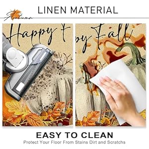 Happy Fall Pumpkin Patch Kitchen Rugs Set of 2, Autumn Maple Leaves Kitchen Mats Decor, Thanksgiving Farmhouse Floor Door Mat Home Decorations - 17x29 and 17x47 Inch Happy Fall Pumpkin Patch Kitchen Rugs Set of 2 Autumn Maple Leaves Kitchen Mats Decor Thanksgiving Farmhouse Floor Door Mat Home Decorations 17×29 and 17×47 Inch