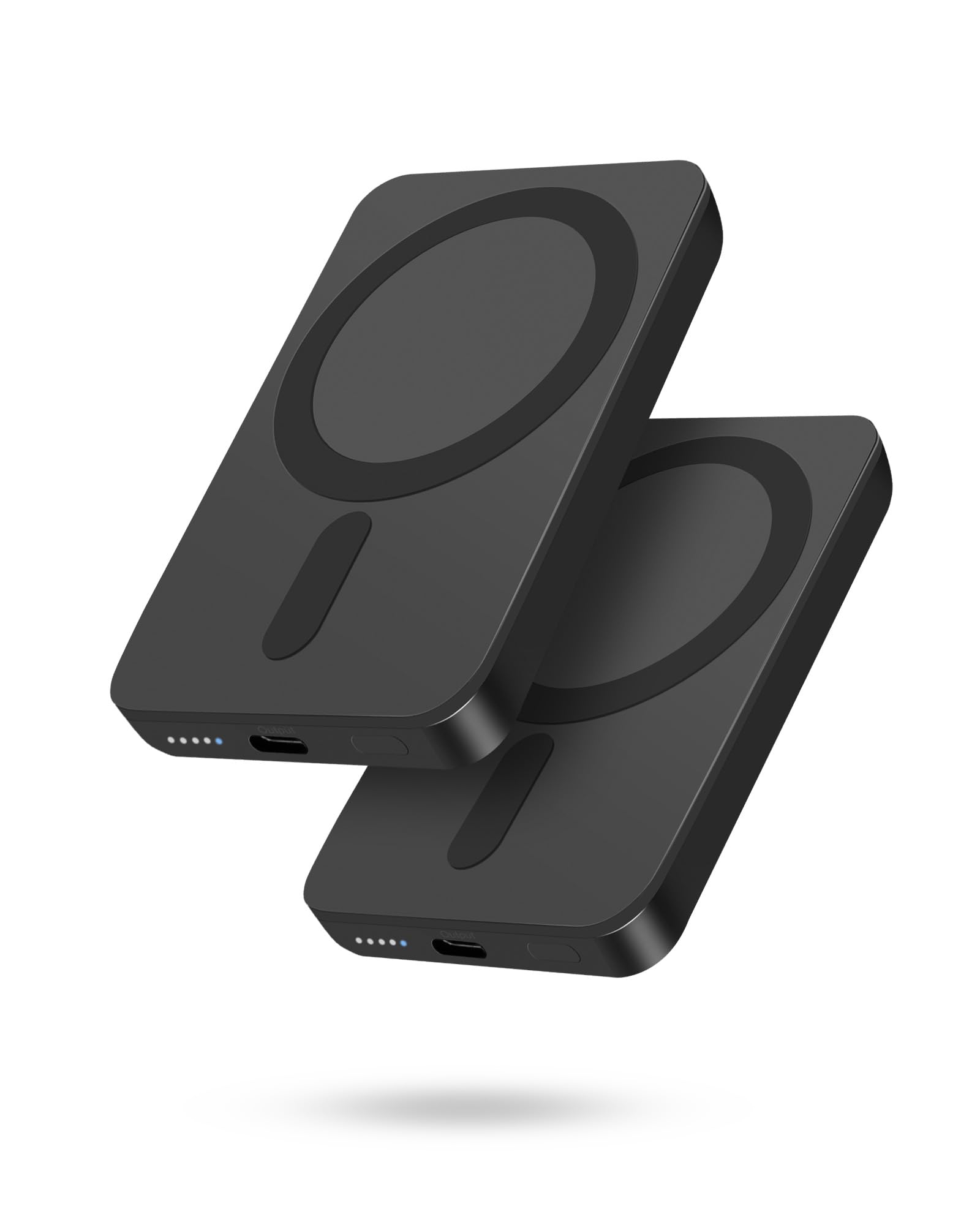 Miady Magnetic Portable Charger Power Bank for iPhone 5000mAh (Black+Black)