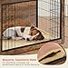 Yaheetech Hundekäfig Möbel mit Hundedecke & 2 Türen, Hundebox für Zuhause, Moderne Hundehütte Indoor, Hundebox Holz für Wohnzimmer, 96x65x68 cm, Braun