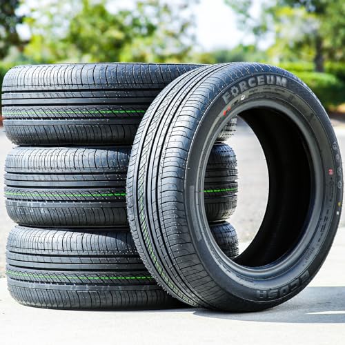 Set of 4 (FOUR) Forceum Ecosa All-Season Passenger Car Touring Radial Tires-195/60R16 195/60/16 195/60-16 89V Load Range SL 4-Ply BSW Black Side Wall UTQG 400AA