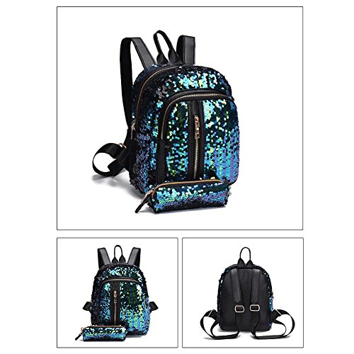 UEB 2pcs/Set Zaino con Paillettes Glitterati +