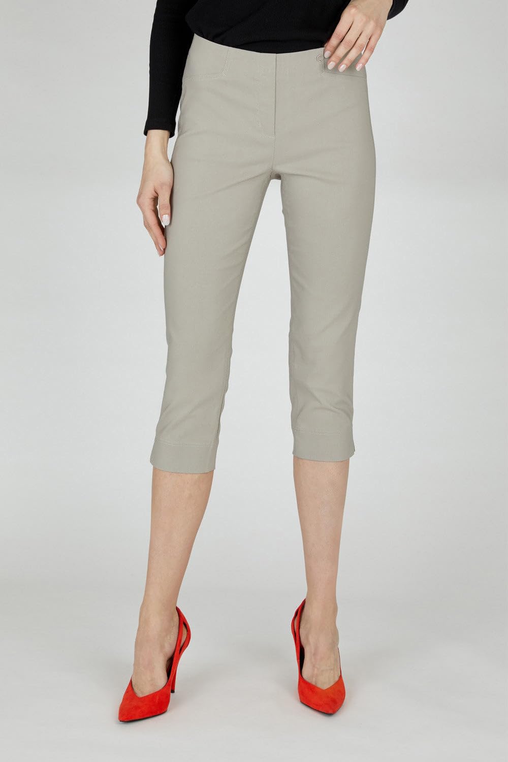 Robell Rose schmale 7/8-Damenhose, schmales Bein, Schlitz am Beinabschluss | Robell Rose schmale 7/8-Damenhose: Schlitz am Beinabschluss. Eine komfortable und vielseitige Wahl für Alltag und Freizeit.