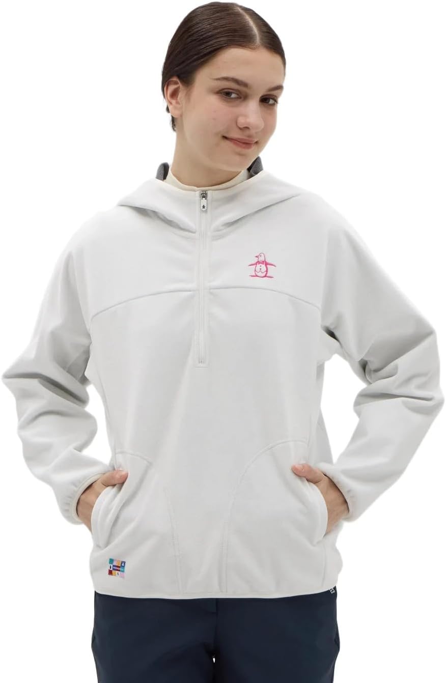 [マンシングウェア] カットソーハーフジップ フリース 防風 ストレッチ 保温 ゴルフ MG5FSW52Lレディース