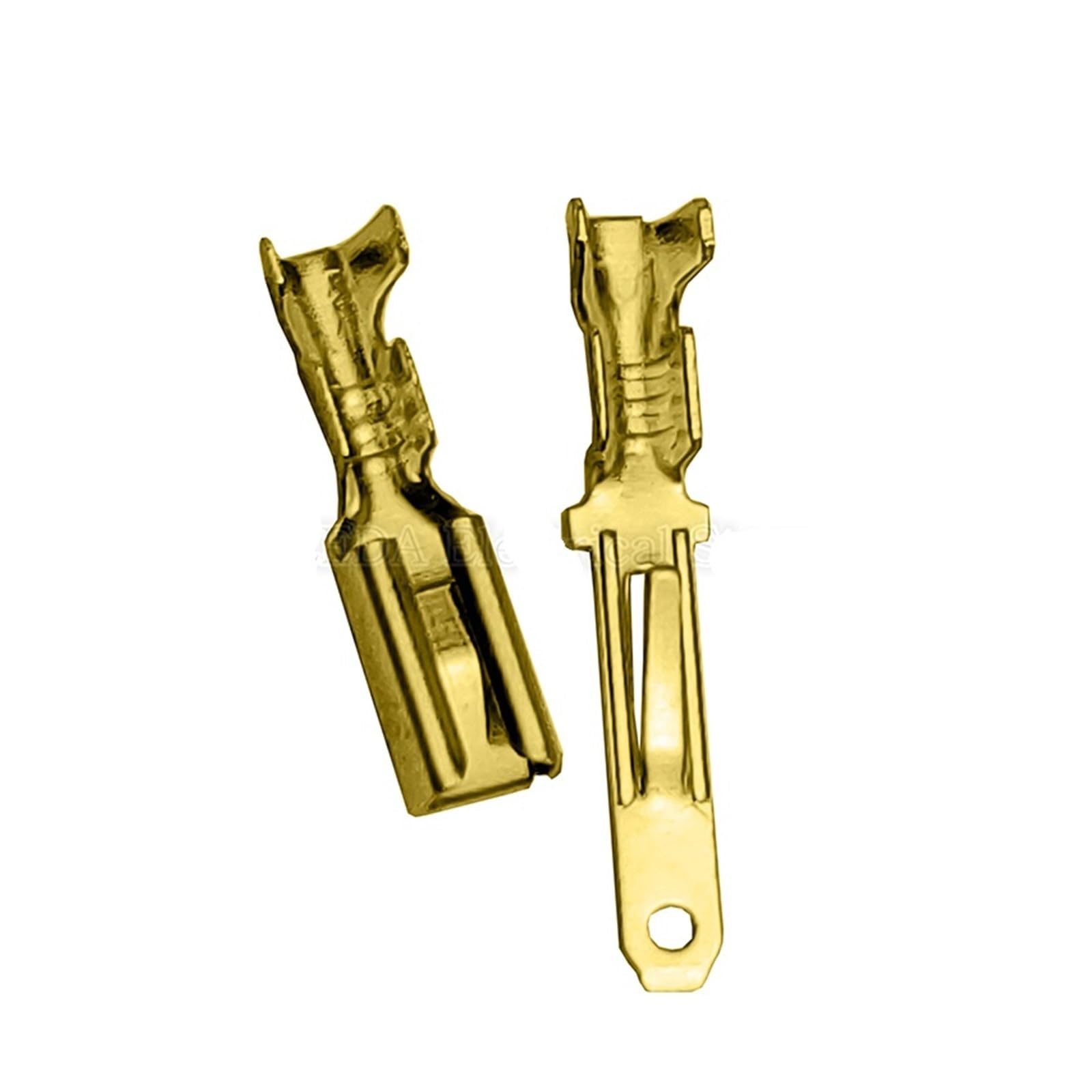 Borne à sertir Automatique 2.8MM, 50 pièces, connecteur mâle et Femelle, Terminal de Fil de Connexion en Laiton DJ611-E2.8A DJ621-E2.8A (Color : Male Silvery, Size : 50 Pcs)