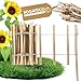 Produktbild BOGATECO Haselnuss Roll-Steckzaun aus Holz | Gartenzaun 35cm Hoch & 500cm Lang | Holz-Zaun | Lattenabstand 7-8cm | Staketenzaun Perfekt als Beet-Umrandung oder Weg-Abgrenzung Zaun Garten Hundezaun