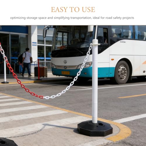 Borne routière plastique blanche plastique pour sécuriser chantier venté - 4