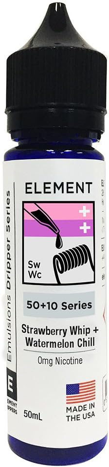 Element E-Liquid Mix Series Strawberry Whip Plus Watermelon Chill Emulsions Dripper, 50 ml