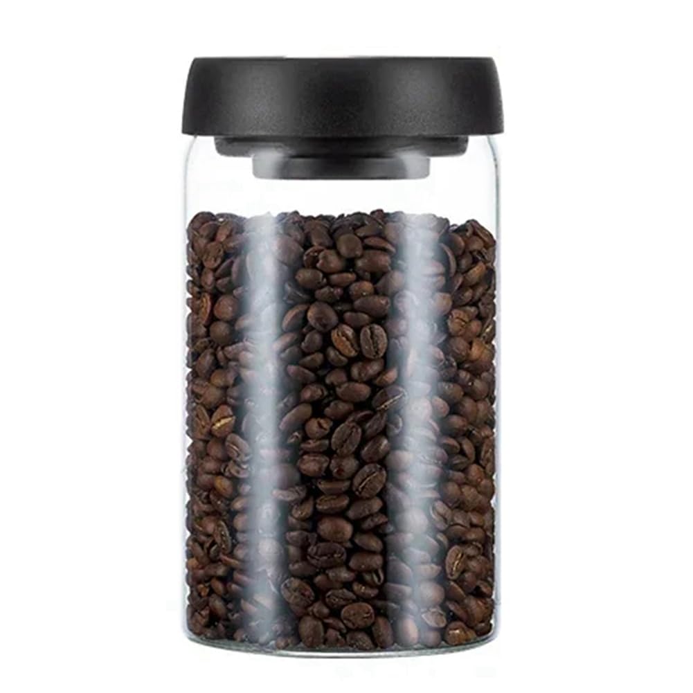 CTRLZS Vacuum Sealed Jug Coffee Beans Glass Airtight Canister Grains Candy Keep Storage Jar 1200Ml