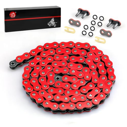Red Motorcycle & Scooter Final Drive Belts & Chains Max Motosports Red O-Ring Drive Chain & Sprockets Kit For Yamaha Raptor 350 Yfm350 2004 2013 Caltric Red Motorcycle & Scooter Final Drive - Foto 2