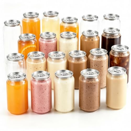 Botellas de jugo de plástico desechables transparentes envases vacíos de 300ml para bebidas 2
