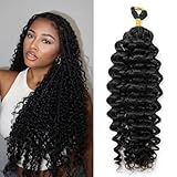 YWIGS Pre-Separated Upgrade Human Crochet Boho Hair for Braiding 120 Strands Spanish Curl Crochet Human Hair Extensions for Boho Braids 16