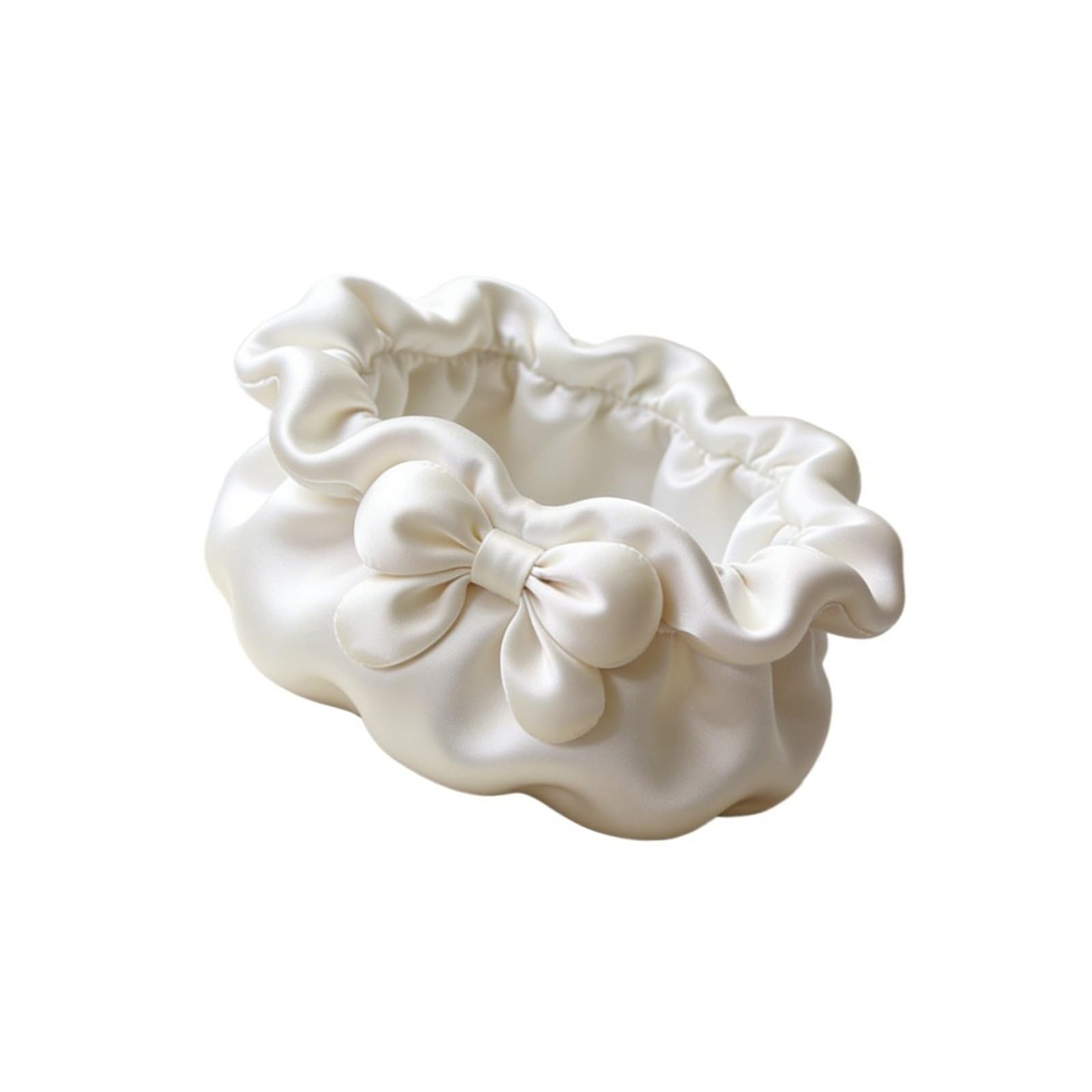 Jazuaiao Lovely Polylactic Acid Cosmetic Brush Holder with Unique Floral Designs Enhances Any Desktop Artistic Desktop Storage Box