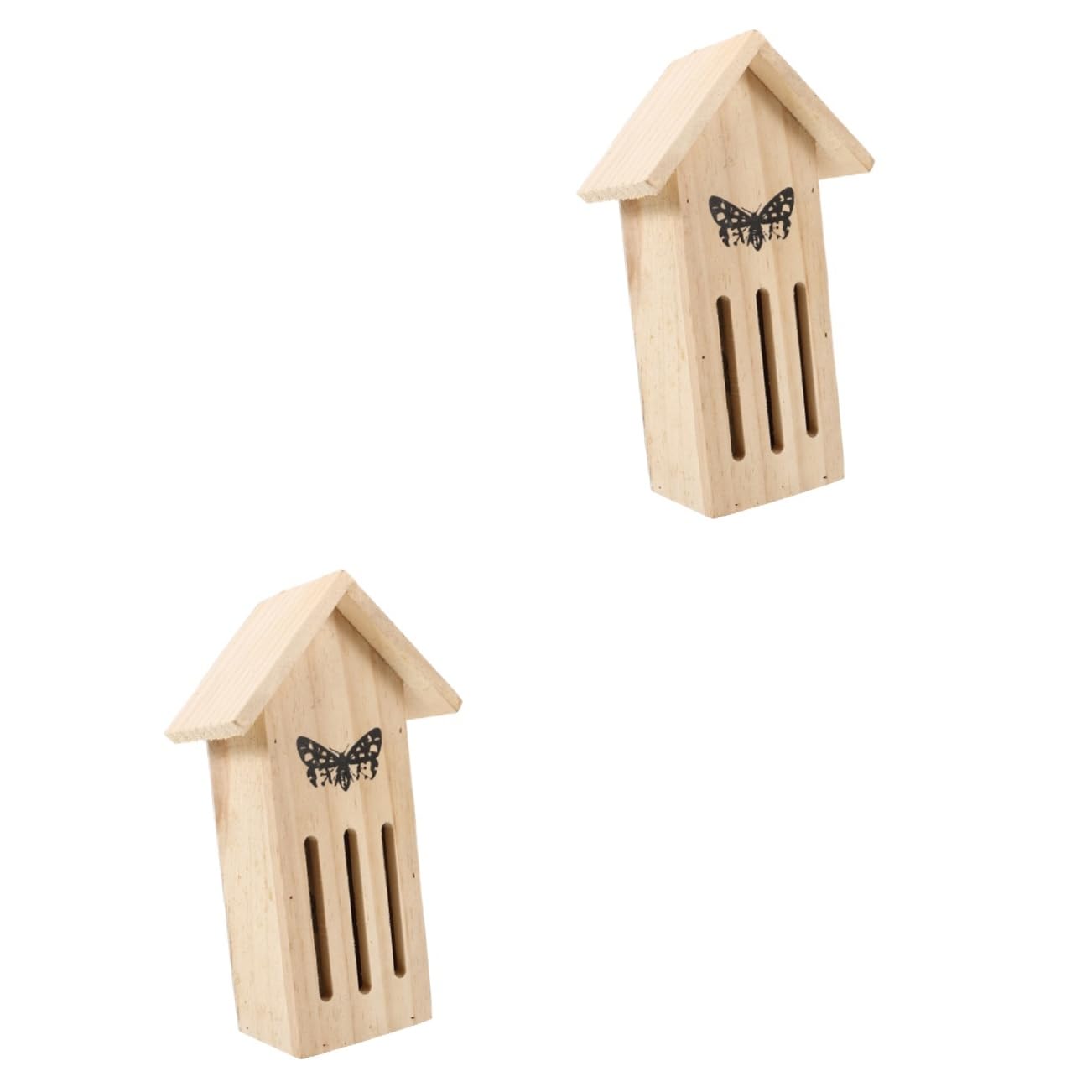 Toddmomy 2stücke Hängendes Schmetterlingshaus Aus Holz Robustes Insektenhotel Für Garten Und Balkon Langlebig Und Einladend Für Schmetterlinge Und Andere Insekten Installieren Für