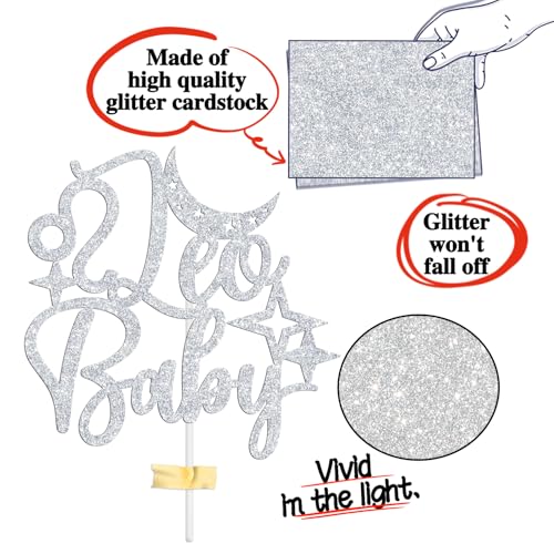 Leo Baby Birthday Cake Topper - 12 Zodiac Leo Season/Welcome Baby, Horoscope, Astrology Birthday/Bab