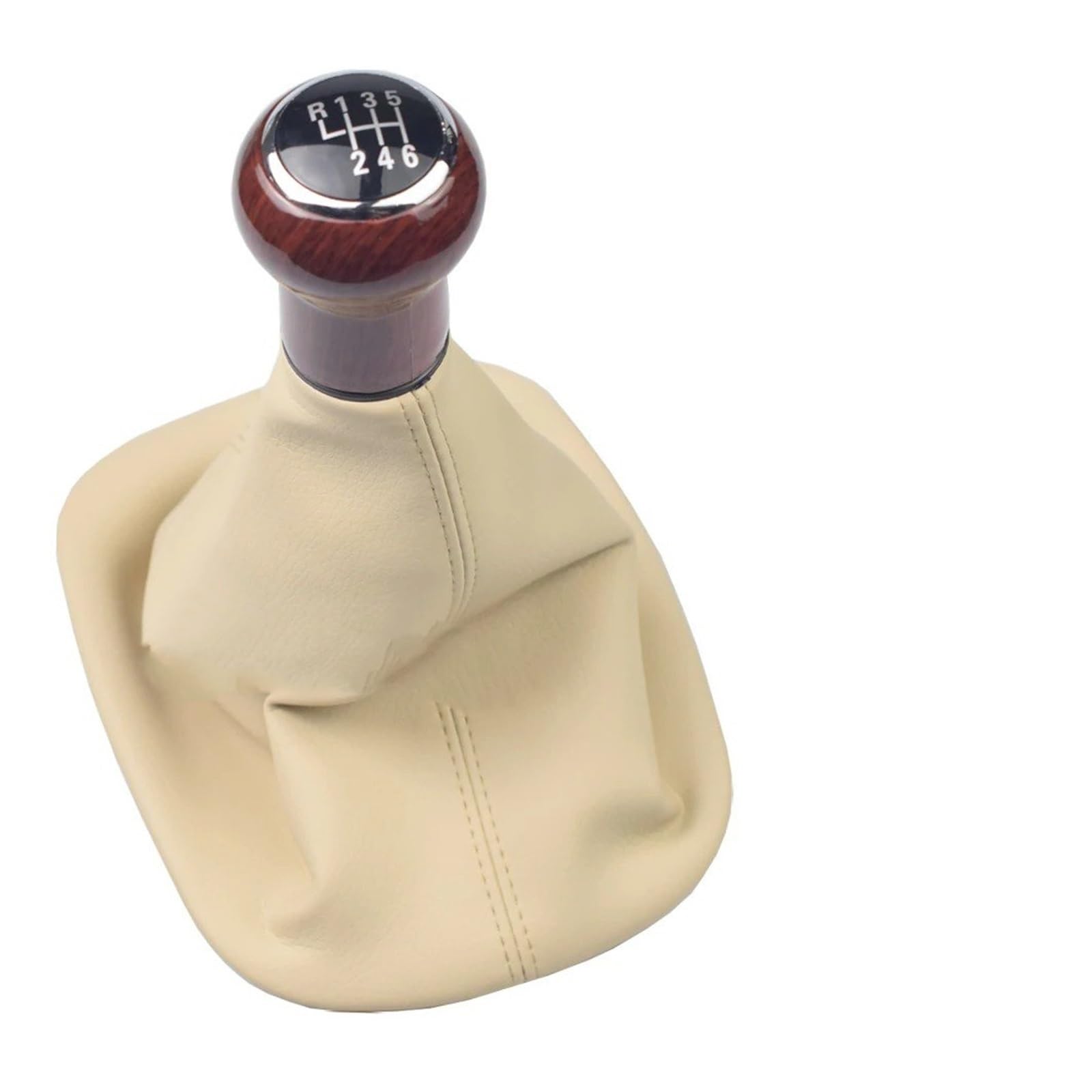 PYBYCEGNZK Car Interior Accessories for VW for Passat B5 B5.5 1997-2005 6 Speed Car Gear Shift Knob Gaiter Boot Case Collar(6 Speed Beige)