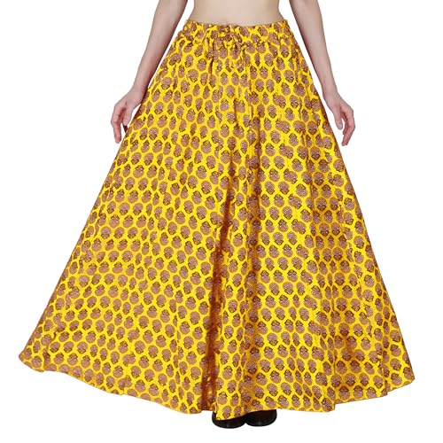 Image of Sttoffa Cotton Printed Women Wear Maxi Long Skirt 40 inch inch Full Length
