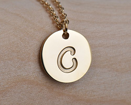 HUAN XUN Gold Silver Initial Disc Necklace Best Jewelry Gifts for Mother Personalized Letter Pendant Initial Necklaces Jewelry Gifts for Women Girls4