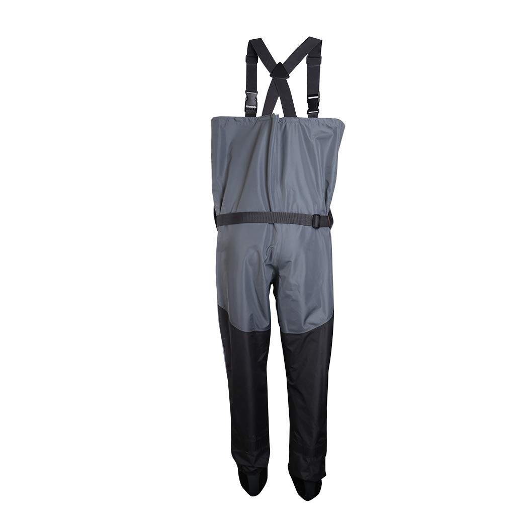 Fishing Waders Imperméables Composés de Tissu Polyester Respirant Chaussettes Cousues Couture Fashion Bretelles Réglables et Poche Extérieure