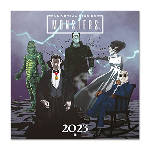 Grupo Erik Universal Monsters Wall Calendar 2023 12' X 12' FSC, 30 x 30 cm