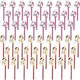 Haconba 50 Pieces 40 Inch Inflatable Stick Horse Bulk Blow up Pony Stick Horsehead Stick Balloon for Birthday Christmas Pool Beach Cowboy Theme Party Decoration Supplies, 2 Colors