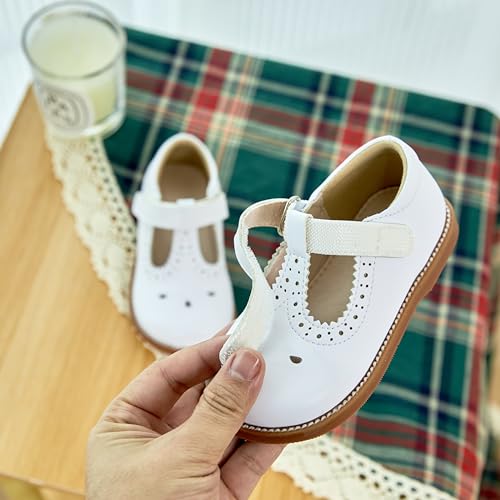 Image of GINFIVE Toddler Girls Dress Shoes Little Kids Flats School Mary Janes Shoes