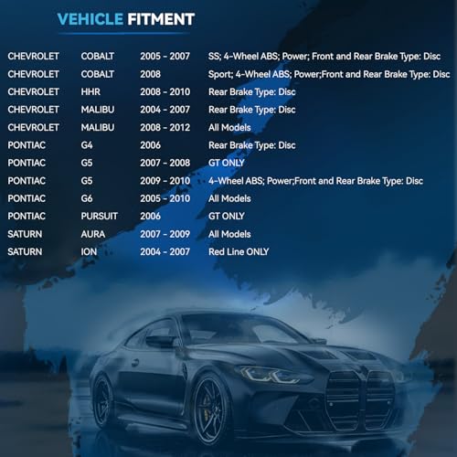 Image of Detroit Axle - Rear Brake Pads for Chevy Malibu Cobalt HHR Pontiac G4 G5 G6