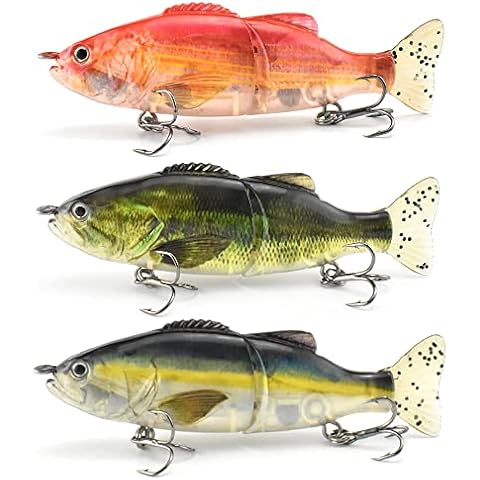 ods lure Glide Bait with PVC Tail Sinking Fishing Tackle Set for Bass Trout Shad Perch Pike (Set 1) Cover