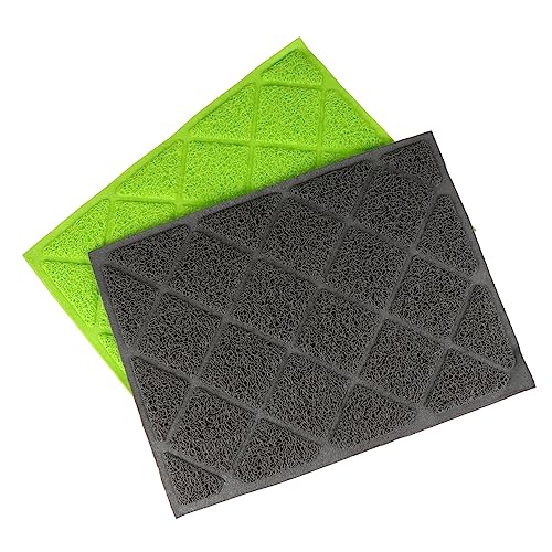 Abaodam 2-Pack Cat Litter Mat Water-Resistant Pet Placemat Large Dog Licking Mat Easy- Plastic