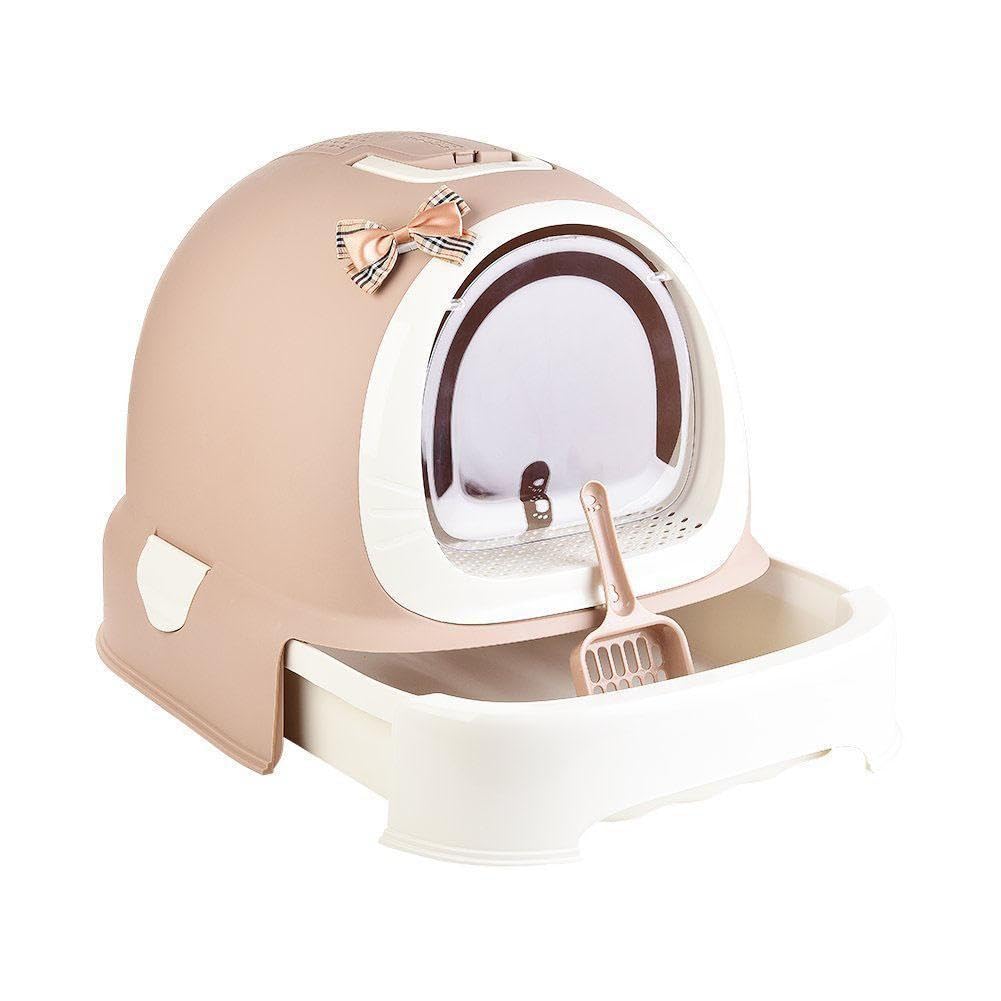 Caja de Arena para Gatos, arenero Cerrado, antisalpicaduras, Caja de Arena Cerrada para Gatos, Bandeja para Perros y Gatos, desodorización, Lavabo para Arena a Prueba de Salpicaduras