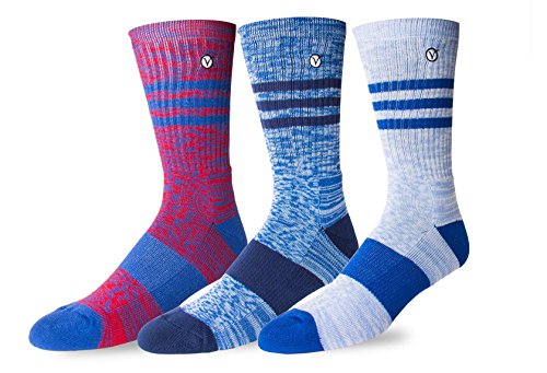Mens 3 Pack Causal Cotton Socks – Versatile For Any Occasion By VYBE Size (9-13) (Combo B)