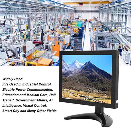 HD-Monitore, Kleiner Tragbarer Monitor, 8-Zoll-IPS-Bildschirm mit Integrierten Doppellautsprechern und Verstellbarer Halterung für Küche, Schlafzimmer, Nachttisch, Auto, LKW (EU-Stecker) – Bild 6