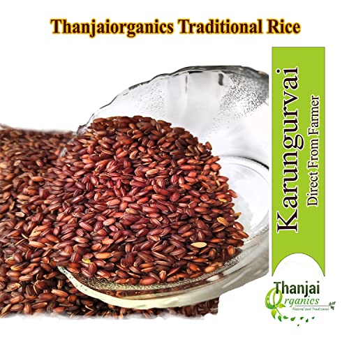 Image of Thanjai Organics Karunkuruvai Rice 10 kg| Handpounded | Boiled Unpolished | Traditional Red Rice