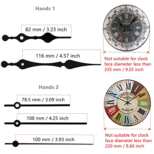 Tikround Youngtown 12888 Movement For Clock Repair Replacement 13.5Mm (17/32 Inch) Shaft Length 5.5Mm (7/32 Inch) Thread Length.(Black Shaft) #TOP2