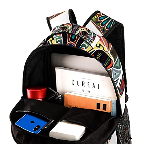 Sac à dos d'école rétro multicolore 09 en tissu sergé résistant - 4