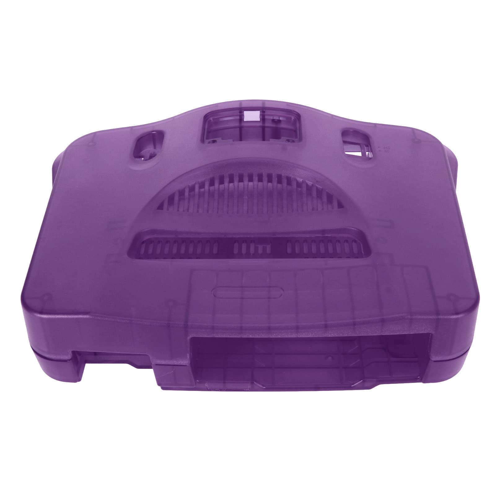 Game Console Replacement Case Retro ABS Sturdy Professional Replacement Shell for N64 (Púrpura Transparente)