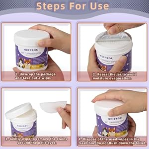 Eyes Wipes for Dogs & Cats - Gently Remove Tear Stain, Eye Debris, Discharge, Mucus Secretions - Coconut Oil Pet Cleaning Grooming Deodorizing Wipes for Eyes, Wrinkle, Face - 120pcs Eyes Wipes for Dogs Cats Gently Remove Tear Stain Eye Debris Discharge Mucus Secretions Coconut Oil Pet Cleaning Grooming Deodorizing Wipes for Eyes Wrinkle Face 120pcs