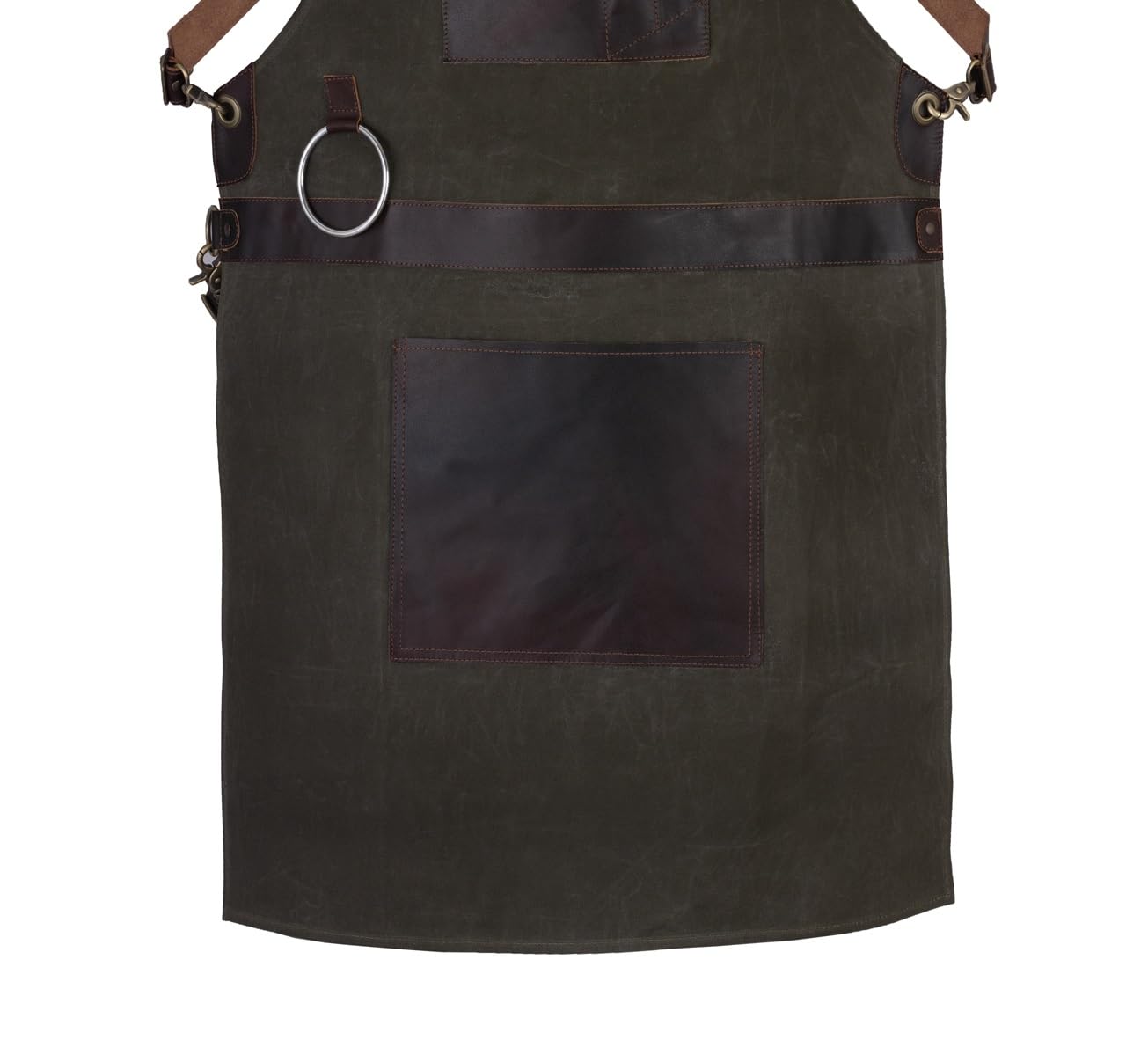 Grembiule da macellaio in tela cerata, realizzato a mano, in pelle, per fai da te, barbecue, cucina, fabbro, barbiere, falegnameria