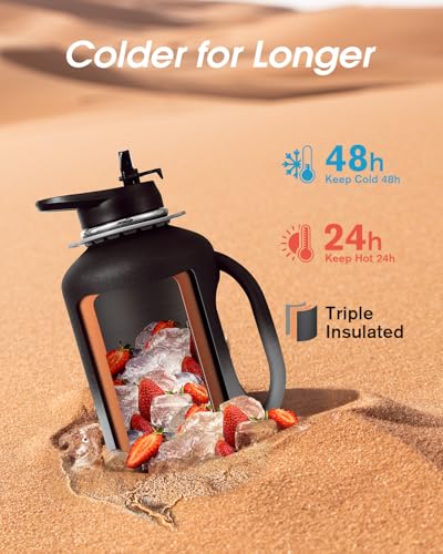 Image of Coolflask 64 oz Water Jug with Handle, Half Gallon Insulated Water Bottle