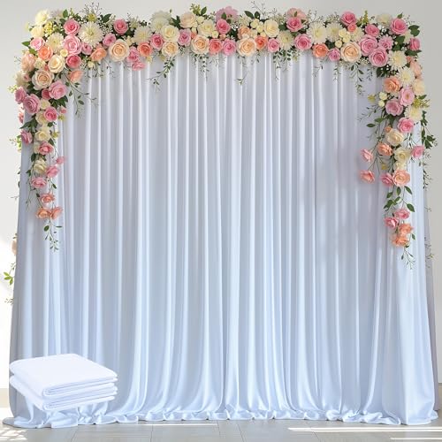Cortinas Fondo Blanco Wokceer 2 Pack 10x8FT miniatura 1