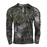 Kryptek Sonora Hot Weather Hoodie for Men - Lightweight, Breathable Hunting Shirt with Sun Protection, Camo Design, Altitude - X-Large