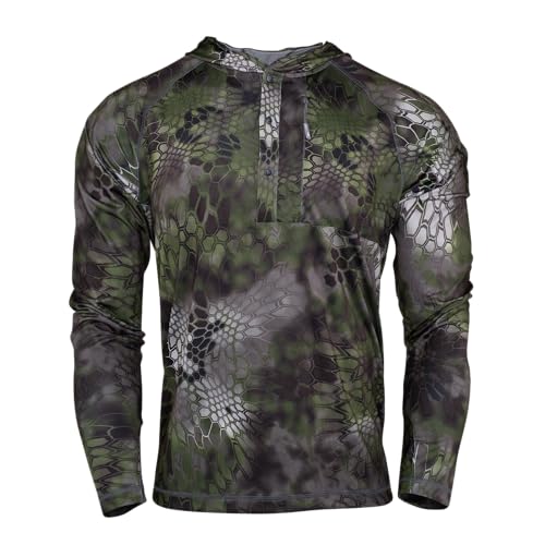 Kryptek Men's Sonora Hooded, Lightweight Sun Protective Hot Weather Hunting Shirt