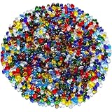 QYGL Sea Glass Stones - Colorful Clear Glass Pebbles Gemstones - Perfect for Aquarium Rocks, Fish Tank Gravel, Vase Fillers, DIY Crafts, and Home Decor (0.9LB/14oz)