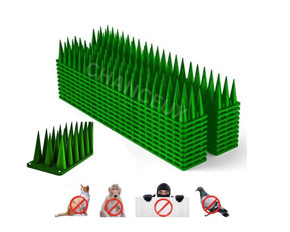 CHANCEUX Anti Bird Plastic Spikes Green (5 pcs Set) for AC Balcony Railing Window Home Protection from Pigeon Dog Monkey Crow Kabootar * Area Covers - 5 FT * (B0BW61T9HZ) Amazon Price History, Amazon Price Tracker