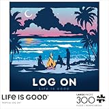 Buffalo Games - Life is Good - Tropical Log On - 300 Piece Jigsaw Puzzle for Adults Challenging Puzzle Perfect for Game Nights - Finished Size is 21.25 x 15.00
