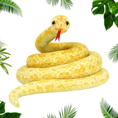 AYSYR Schlange Kuscheltier Große Baumwolle für Kinder - Kuscheltier Schlange Emulation,Schlangen Kuscheltiere für Jungen Mädchen,Snake Prank Requisiten,Schlangen Spielzeug(200 cm/78.7 in)