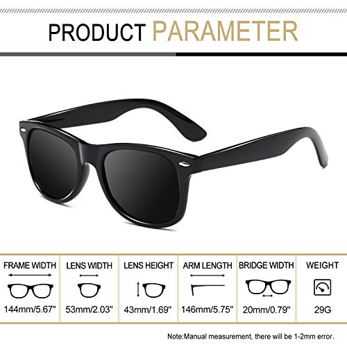 Image of Joopin Square Sunglasses Polarized UV400 Designer Sun Glasses Men Women | Oversized, Plastic Frame, Retro, Vintage, Unisex, Trendy Shades for Driving, Party, Fishing, Business, Costume