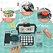 Kids Cash Register Toy with Sound Scanner - Pretend Play Shopping Set Include Food, Shopping Basket, Play Money & Credit Card, Ideal Gift for Boys Girls Ages 3-8