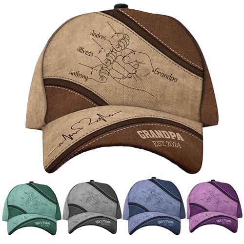 Personalized Grandpa Baseball Cap with Kids