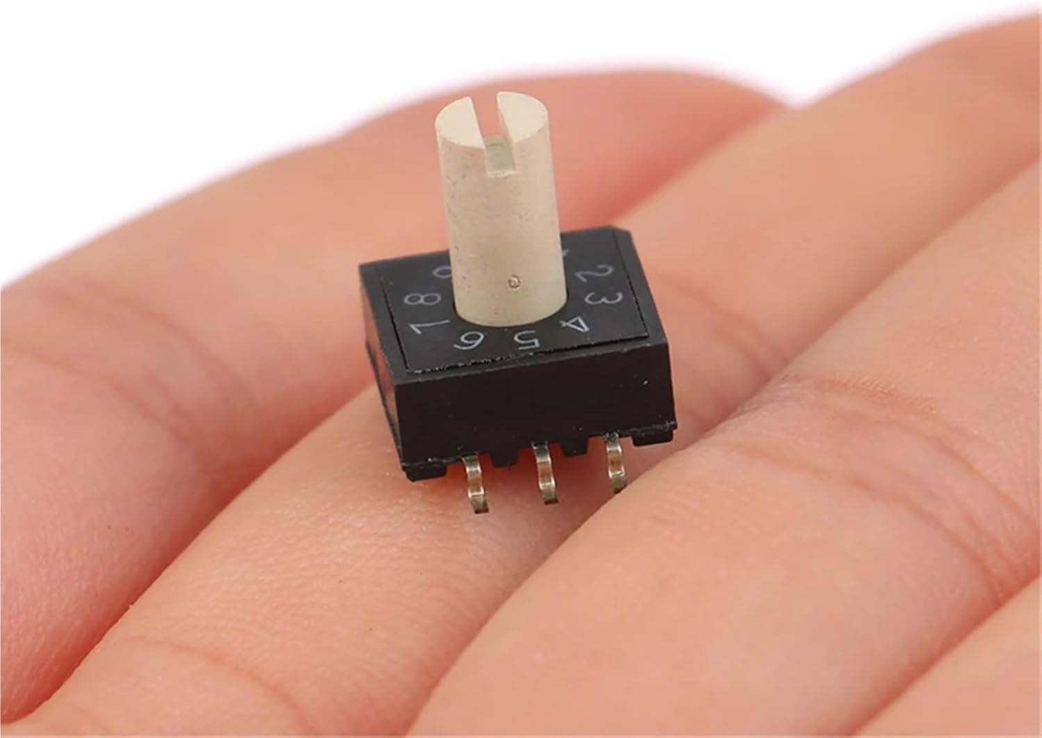 1PCS RM3HAF-10R Rotary Encoder Switch Dial Switch 10 0-9 Coding Switch Patch 3:3 with Handle Rotary Coding Switch